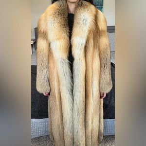 Golden Island Fox Fur Coat